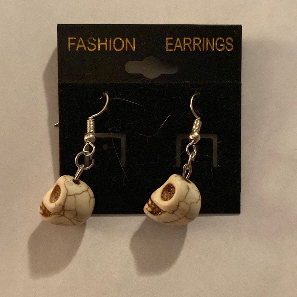 Custom Skull Dangle Earrings